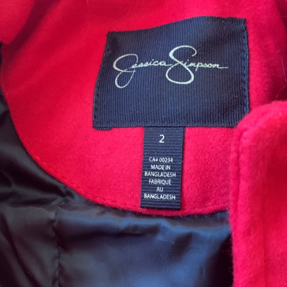 Jessica Simpson Sweet Red Toddler Jacket Overcoat Size 2 NWT - Picture 3 of 5